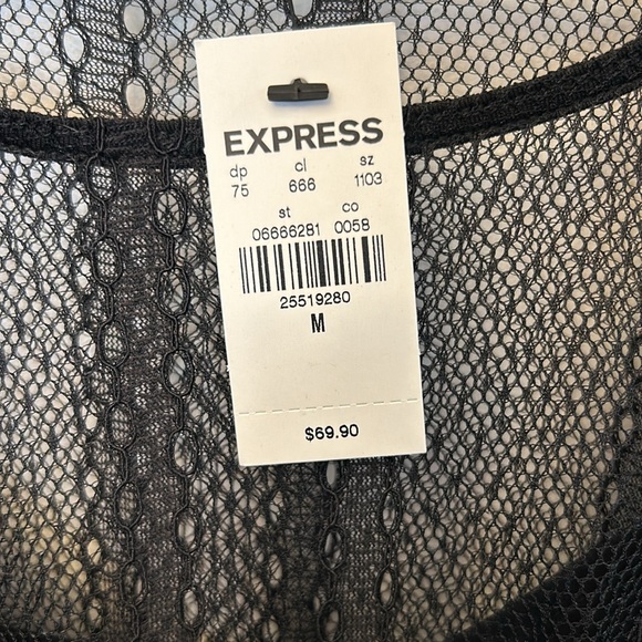 Express Women’s Lace Top Black Size Medium NWT - Picture 4 of 6